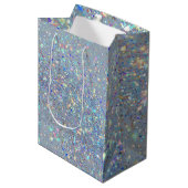 Elegant Christmas Glitter Gift Bag Medium Cadeauzakje (Voorkant Gekanteld)