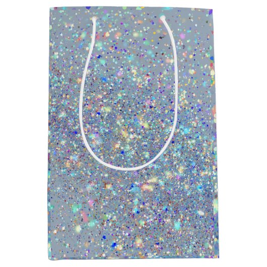 Elegant Christmas Glitter Gift Bag Medium Cadeauzakje (Voorkant)
