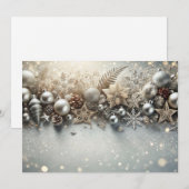 Elegant Christmas Glitter with Silver Highlights Feestdagenkaart (Voorkant / Achterkant)