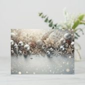 Elegant Christmas Glitter with Silver Highlights Feestdagenkaart (Staand voorkant)