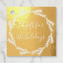 Elegant Christmas Gold Vakantie Folie Gift Label