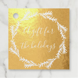 Elegant Christmas Gold Vakantie Folie Gift Label