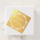Elegant Christmas Gold Vakantie Folie Gift Label (Met doos)