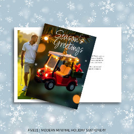 Elegant Christmas Golf Cart Ornament · Foto Feestdagen Kaart