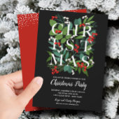 Elegant CHRISTMAS Greenery Party Kaart