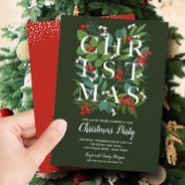 Elegant CHRISTMAS Greenery Party Kaart