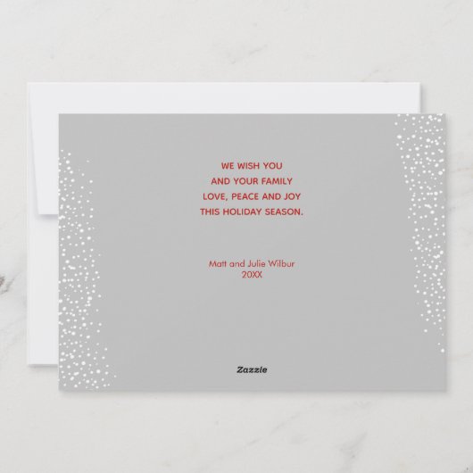 Elegant CHRISTMAS Greenery Photo Holiday Kaart (Achterkant)