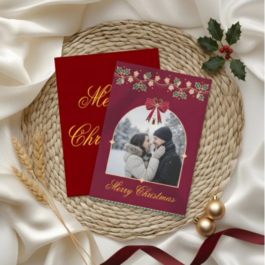 Elegant Christmas Greeting Card – A Message of Lov Bedankkaart