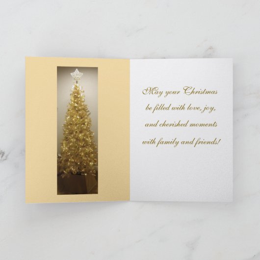 Elegant Christmas Greeting Card Kaart (Binnen)