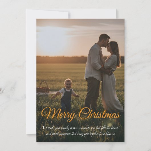 Elegant Christmas Greeting Card | Merry Christmas Bedankkaart (Voorkant)