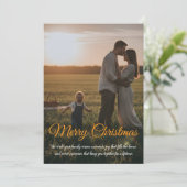 Elegant Christmas Greeting Card | Merry Christmas Bedankkaart (Staand voorkant)