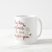 Elegant Christmas Greeting Lettering Mug Koffiemok (Voorkant rechts)