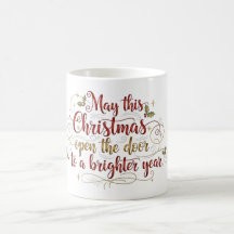 Elegant Christmas Greeting Lettering Mug