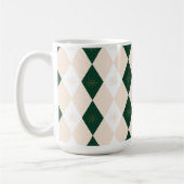 Elegant Christmas Harlequin Pattern with Snowflake Koffiemok (Links)