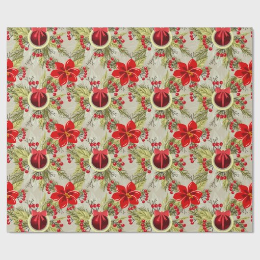 Elegant Christmas/Holiday Cadeaupapier (Vlak)