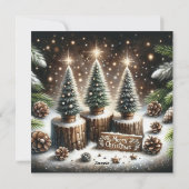 Elegant Christmas Holiday Card Feestdagenkaart (Achterkant)