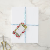Elegant Christmas/Holiday Holly Cadeaulabel (Met Touw)