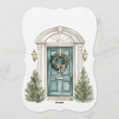 Elegant Christmas Holiday Invitation Fireplace Kaart (Achterkant)