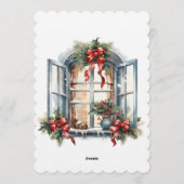 Elegant Christmas Holiday Invitation  Kaart (Achterkant)