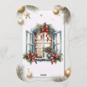 Elegant Christmas Holiday Invitation Kaart (Achterkant)