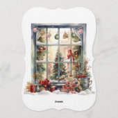 Elegant Christmas Holiday Invitation Window Kaart (Achterkant)