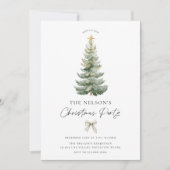 Elegant Christmas Holiday Party Invitation Kaart (Voorkant)
