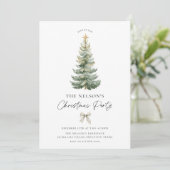 Elegant Christmas Holiday Party Invitation Kaart (Staand voorkant)
