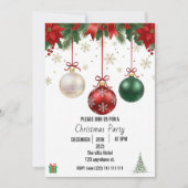 Elegant Christmas  Holiday Party Invitation  Save The Date (Voorkant)