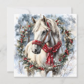 Elegant Christmas Horse with Winter Wreath Custom (Voorkant)
