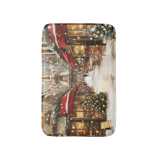 Elegant Christmas in Paris Holiday  Badmat (Voorkant Verticaal)