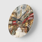Elegant Christmas in Paris Holiday Ronde Klok (Hoek)