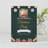 Elegant Christmas Invitation – A Festive Design  Kaart (Staand voorkant)