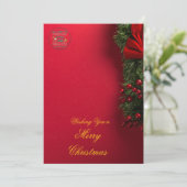 Elegant Christmas Invitation Card | Merry Christma Kaart (Staand voorkant)