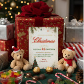 Elegant Christmas Invitation Folie Uitnodiging