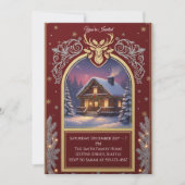 Elegant Christmas Invitation | Holiday Party Card  Kaart (Voorkant)