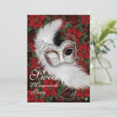 Elegant Christmas Masquerade Sweet 16 Birthday  (Staand voorkant)