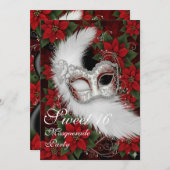 Elegant Christmas Masquerade Sweet 16 Birthday  (Voorkant / Achterkant)