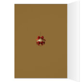 Elegant Christmas Ornament Beige and Red (Binnen (Links))