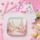 Elegant Christmas Paper Plates Papieren Bordje (Feest)