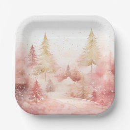 Elegant Christmas Paper Plates Papieren Bordje