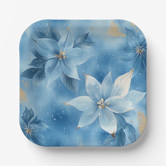 Elegant Christmas Paper Plates  Papieren Bordje (Voorkant)