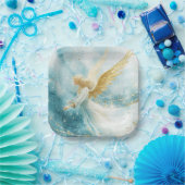 Elegant Christmas Paper Plates Papieren Bordje (Feest)