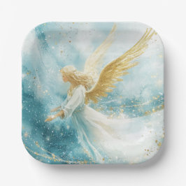 Elegant Christmas Paper Plates Papieren Bordje