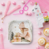 Elegant Christmas Paper Plates Papieren Bordje (Feest)