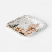 Elegant Christmas Paper Plates Papieren Bordje (Gebogen)