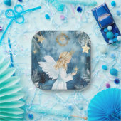 Elegant Christmas Paper Plates Papieren Bordje (Feest)