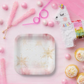 Elegant Christmas Paper Plates Papieren Bordje (Feest)