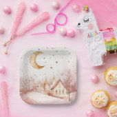 Elegant Christmas Paper Plates Papieren Bordje (Feest)