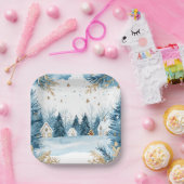 Elegant Christmas Paper Plates  Papieren Bordje (Feest)