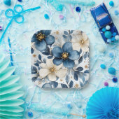 Elegant Christmas Paper Plates Papieren Bordje (Feest)